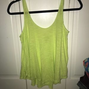 American Eagle Lime Green Flowy Tank Top
